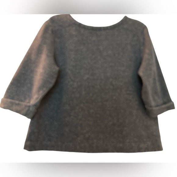 COLDWATER CREEK pullover sweater XL , medium blue with gray specks. Boxy - Picture 3 of 6